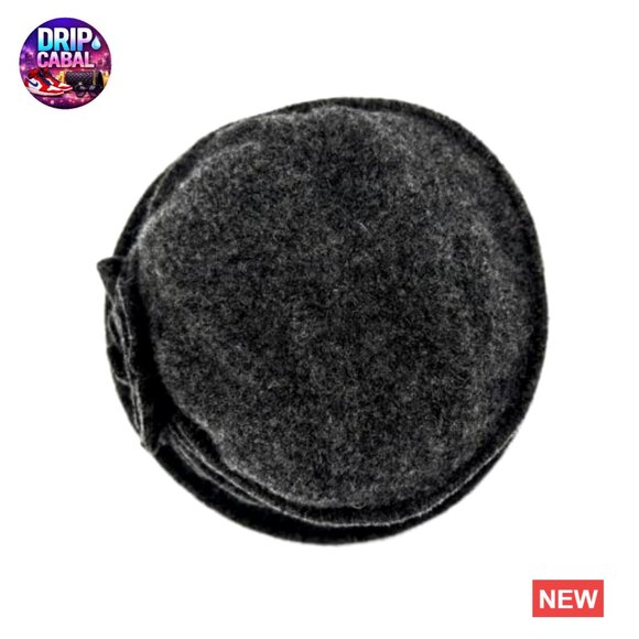 Wool Blend Beret Hat Vintage Floral Cloche Winter Hat main image 4